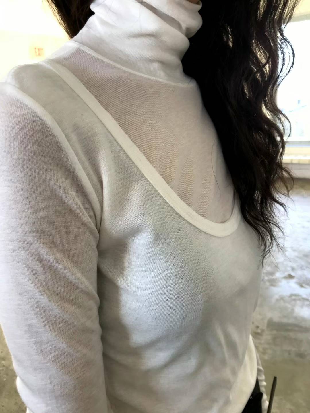 Faith high collar top